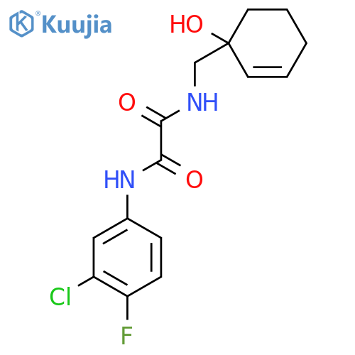 N-(3-chloro-4-fluorophenyl)-N'-[(1-hydroxycyclohex-2-en-1-yl)methyl]ethanediamide structure