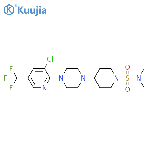 4-{4-[3-chloro-5-(trifluoromethyl)pyridin-2-yl]piperazin-1-yl}-N,N-dimethylpiperidine-1-sulfonamide structure
