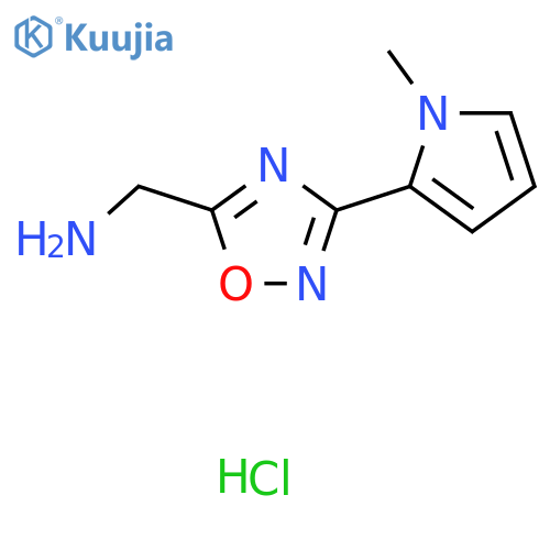 1-[3-(1-methyl-1H-pyrrol-2-yl)-1,2,4-oxadiazol-5-yl]methanamine hydrochloride structure
