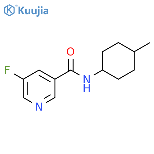 5-fluoro-N-(4-methylcyclohexyl)pyridine-3-carboxamide structure