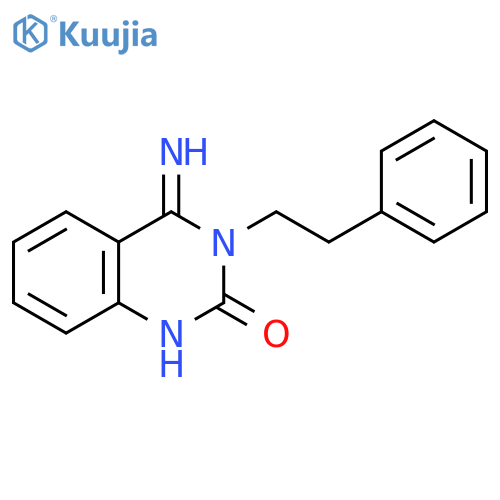 4-imino-3-(2-phenylethyl)-1,2,3,4-tetrahydroquinazolin-2-one structure