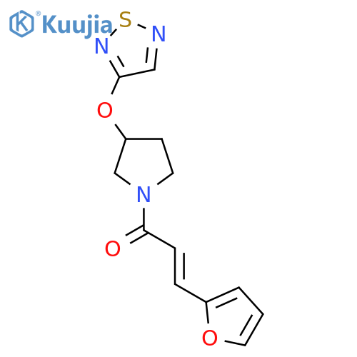 (2E)-3-(furan-2-yl)-1-[3-(1,2,5-thiadiazol-3-yloxy)pyrrolidin-1-yl]prop-2-en-1-one structure