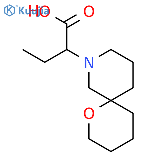 2-(1-Oxa-8-azaspiro[5.5]undecan-8-yl)butanoic acid structure