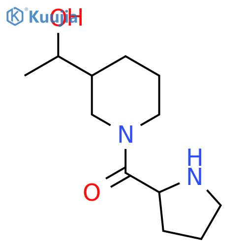 3-(1-Hydroxyethyl)-1-prolylpiperidine structure