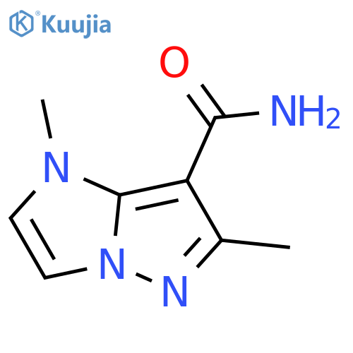 1,6-dimethyl-1H-imidazo[1,2-b]pyrazole-7-carboxamide structure