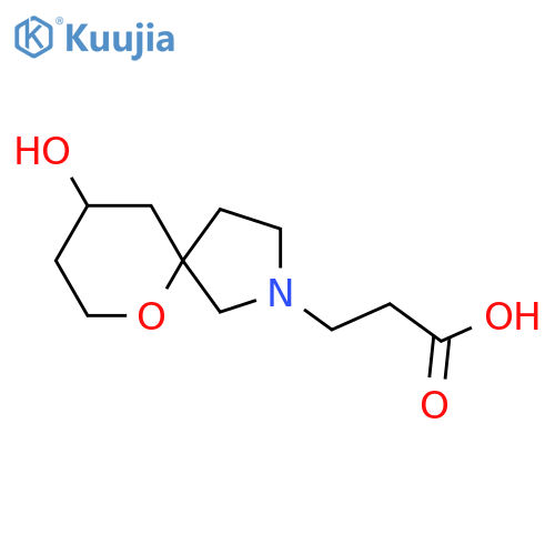 3-(9-Hydroxy-6-oxa-2-azaspiro[4.5]decan-2-yl)propanoic acid structure