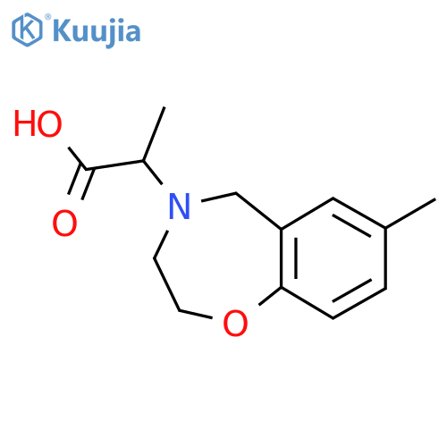 2-(7-methyl-2,3-dihydrobenzo[f][1,4]oxazepin-4(5H)-yl)propanoic acid structure