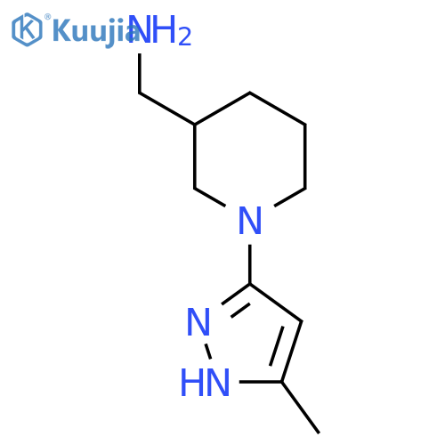 (1-(5-methyl-1H-pyrazol-3-yl)piperidin-3-yl)methanamine structure