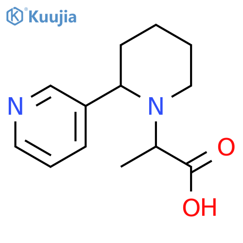 2-(2-(Pyridin-3-yl)piperidin-1-yl)propanoic acid structure