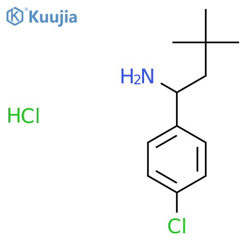 1-(4-Chlorophenyl)-3,3-dimethylbutan-1-amine hydrochloride structure