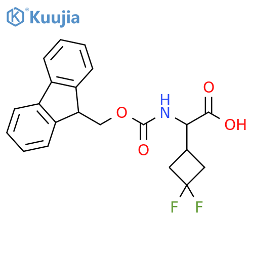 2-(3,3-difluorocyclobutyl)-2-({(9H-fluoren-9-yl)methoxycarbonyl}amino)acetic acid structure