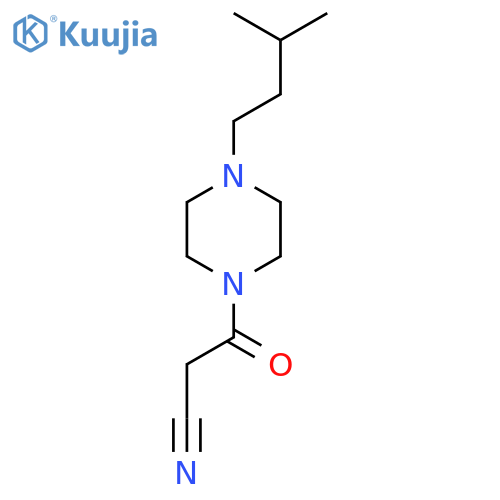 3-(4-Isopentylpiperazin-1-yl)-3-oxopropanenitrile structure