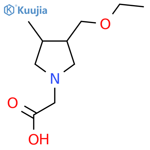 2-(3-(Ethoxymethyl)-4-methylpyrrolidin-1-yl)acetic acid structure