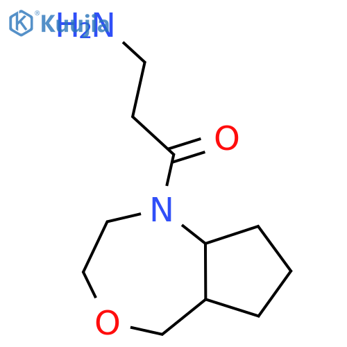 3-Amino-1-(octahydro-1H-cyclopenta[e][1,4]oxazepin-1-yl)propan-1-one structure