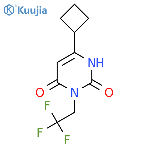 6-Cyclobutyl-3-(2,2,2-trifluoroethyl)-1,2,3,4-tetrahydropyrimidine-2,4-dione structure