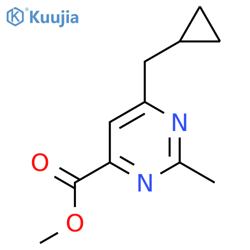 Methyl 6-(cyclopropylmethyl)-2-methylpyrimidine-4-carboxylate structure