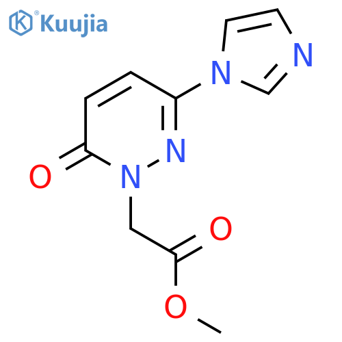 methyl 2-[3-(1H-imidazol-1-yl)-6-oxo-1,6-dihydropyridazin-1-yl]acetate structure
