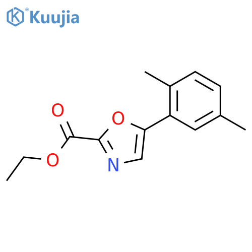ethyl 5-(2,5-dimethylphenyl)oxazole-2-carboxylate structure