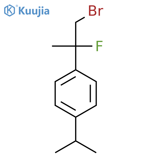 1-(1-Bromo-2-fluoropropan-2-yl)-4-isopropylbenzene structure