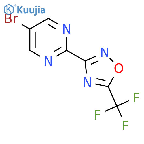 5-bromo-2-5-(trifluoromethyl)-1,2,4-oxadiazol-3-ylpyrimidine structure