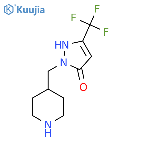 1-(Piperidin-4-ylmethyl)-3-(trifluoromethyl)-1H-pyrazol-5-ol structure