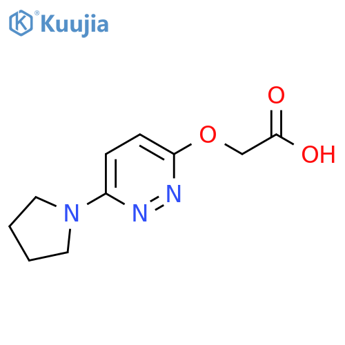 2-((6-(Pyrrolidin-1-yl)pyridazin-3-yl)oxy)acetic acid structure