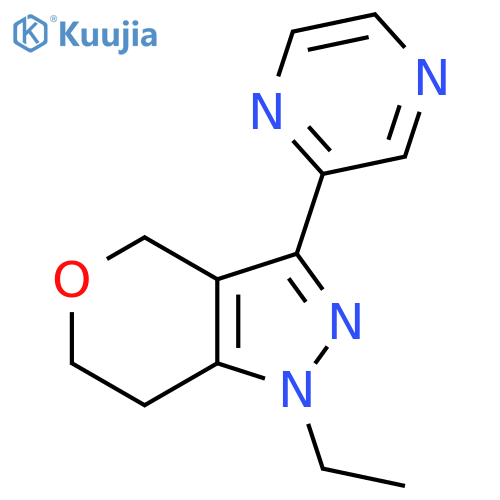 1-Ethyl-3-(pyrazin-2-yl)-1,4,6,7-tetrahydropyrano[4,3-c]pyrazole structure
