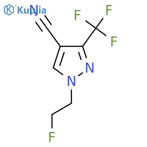 1-(2-fluoroethyl)-3-(trifluoromethyl)-1H-pyrazole-4-carbonitrile structure