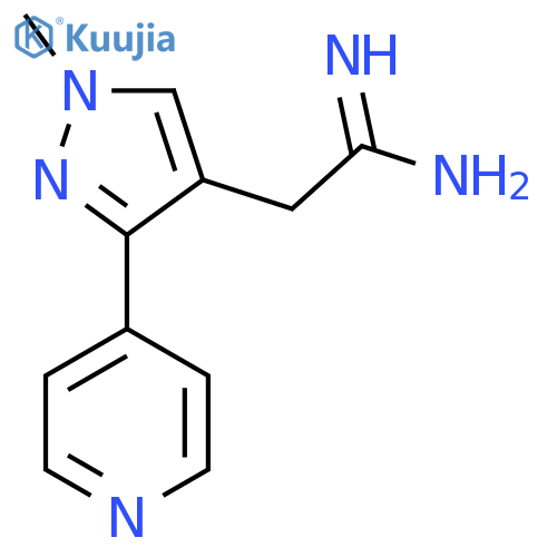 2-(1-methyl-3-(pyridin-4-yl)-1H-pyrazol-4-yl)acetimidamide structure