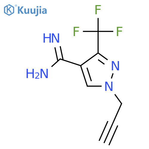 1-(Prop-2-yn-1-yl)-3-(trifluoromethyl)-1H-pyrazole-4-carboximidamide structure