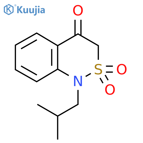 1-isobutyl-1H-benzo[c][1,2]thiazin-4(3H)-one 2,2-dioxide structure