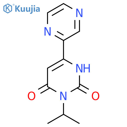 3-(Propan-2-yl)-6-(pyrazin-2-yl)-1,2,3,4-tetrahydropyrimidine-2,4-dione structure