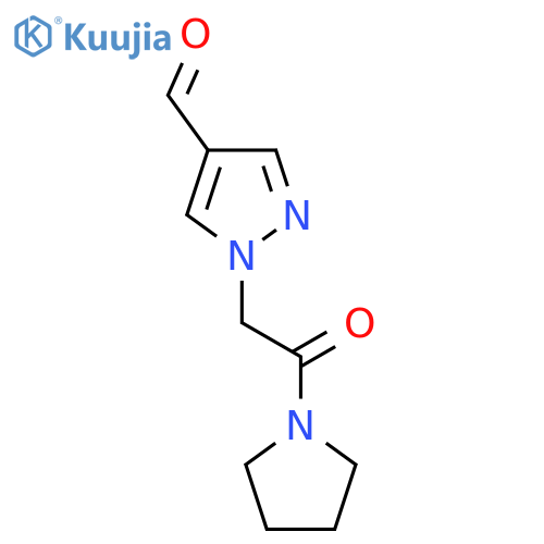 1-[2-Oxo-2-(pyrrolidin-1-yl)ethyl]-1H-pyrazole-4-carbaldehyde structure
