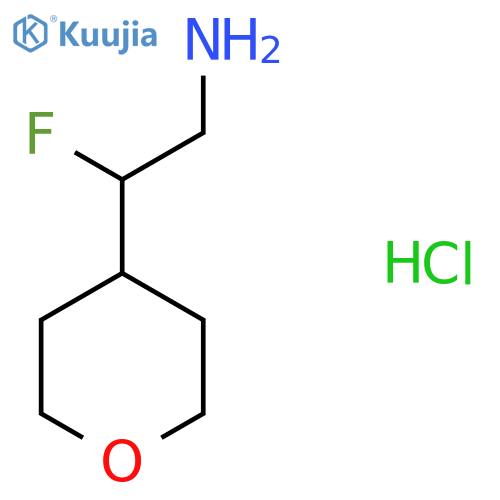 2-Fluoro-2-(oxan-4-yl)ethan-1-amine hydrochloride structure