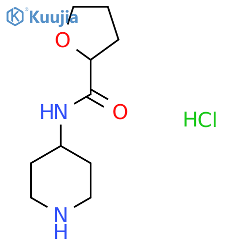 N-(Piperidin-4-yl)tetrahydrofuran-2-carboxamide hydrochloride structure