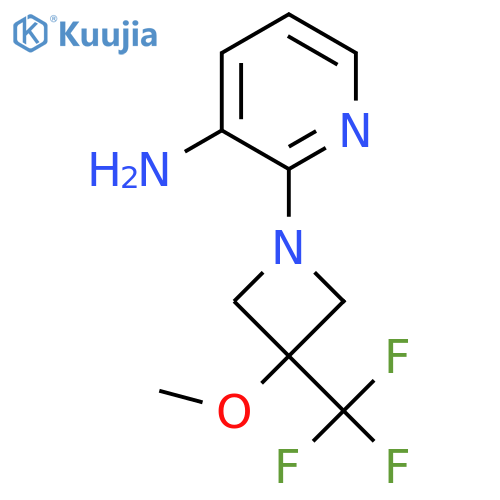 2-(3-Methoxy-3-(trifluoromethyl)azetidin-1-yl)pyridin-3-amine structure