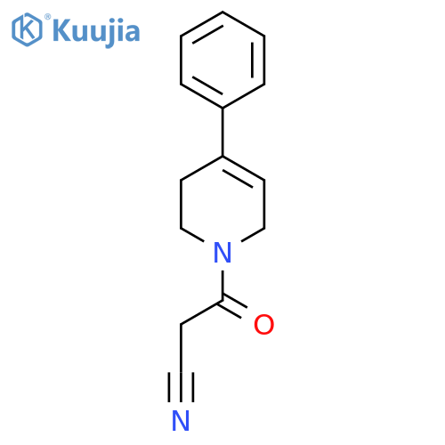 3-Oxo-3-(4-phenyl-3,6-dihydropyridin-1(2H)-yl)propanenitrile structure