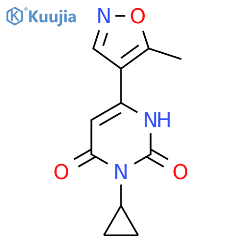 3-Cyclopropyl-6-(5-methyl-1,2-oxazol-4-yl)-1,2,3,4-tetrahydropyrimidine-2,4-dione structure