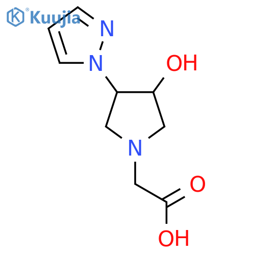 2-(3-hydroxy-4-(1H-pyrazol-1-yl)pyrrolidin-1-yl)acetic acid structure