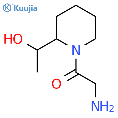 2-Amino-1-(2-(1-hydroxyethyl)piperidin-1-yl)ethan-1-one structure