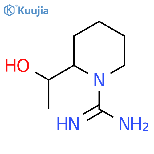 2-(1-Hydroxyethyl)piperidine-1-carboximidamide structure