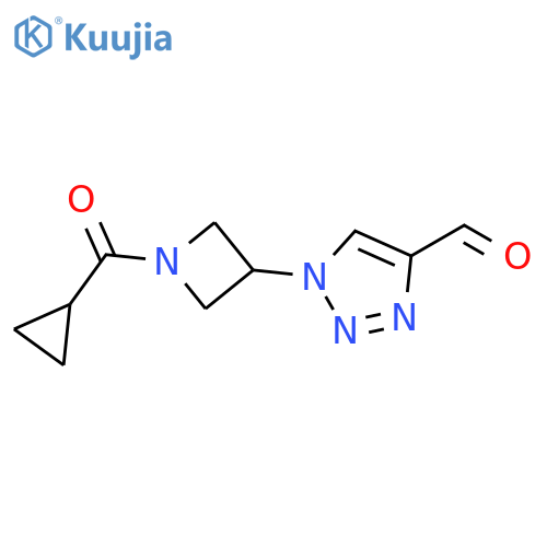 1-(1-(cyclopropanecarbonyl)azetidin-3-yl)-1H-1,2,3-triazole-4-carbaldehyde structure
