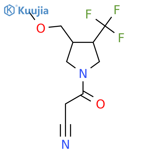 3-(3-(Methoxymethyl)-4-(trifluoromethyl)pyrrolidin-1-yl)-3-oxopropanenitrile structure