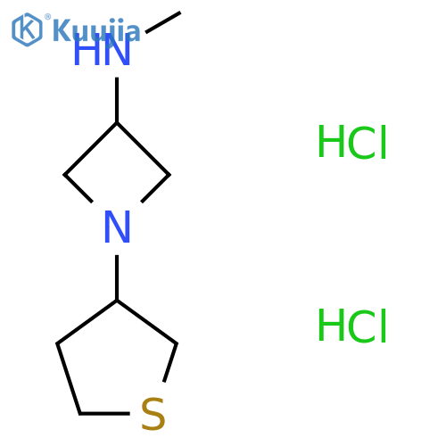N-Methyl-1-(tetrahydrothiophen-3-yl)azetidin-3-amine dihydrochloride structure