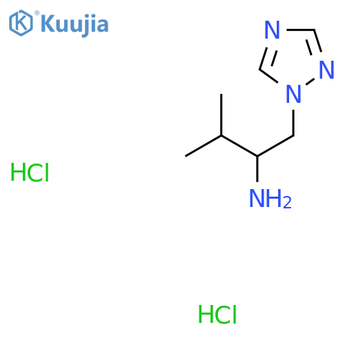 3-methyl-1-(1H-1,2,4-triazol-1-yl)butan-2-amine dihydrochloride structure