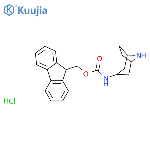 (9H-fluoren-9-yl)methyl (8-azabicyclo[3.2.1]octan-3-yl)carbamate hydrochloride structure