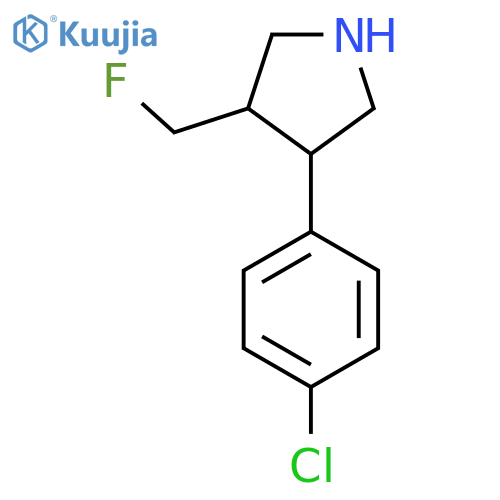 3-(4-Chlorophenyl)-4-(fluoromethyl)pyrrolidine structure