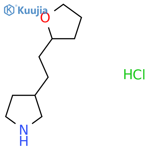 3-[2-(Oxolan-2-yl)ethyl]pyrrolidine hydrochloride structure