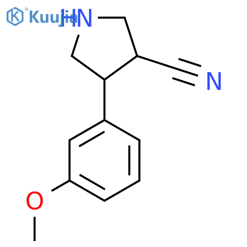 4-(3-Methoxyphenyl)pyrrolidine-3-carbonitrile structure