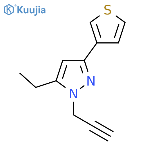 5-ethyl-1-(prop-2-yn-1-yl)-3-(thiophen-3-yl)-1H-pyrazole structure